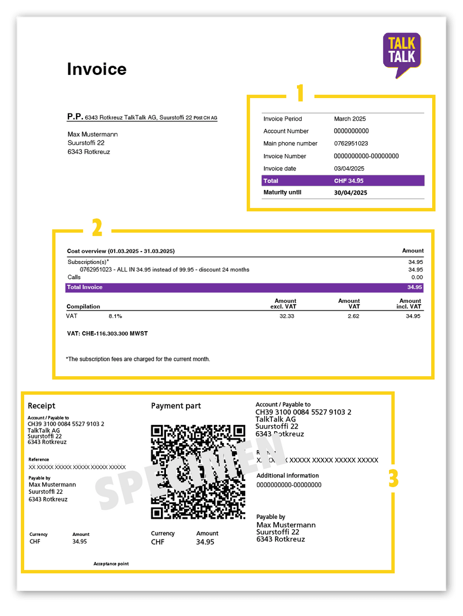 Rechnung TalkTalk Rechnung TalkTalk