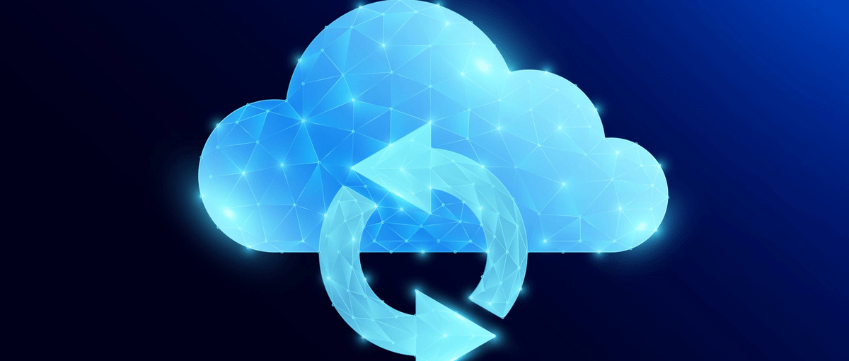 Backup illustration with cloud